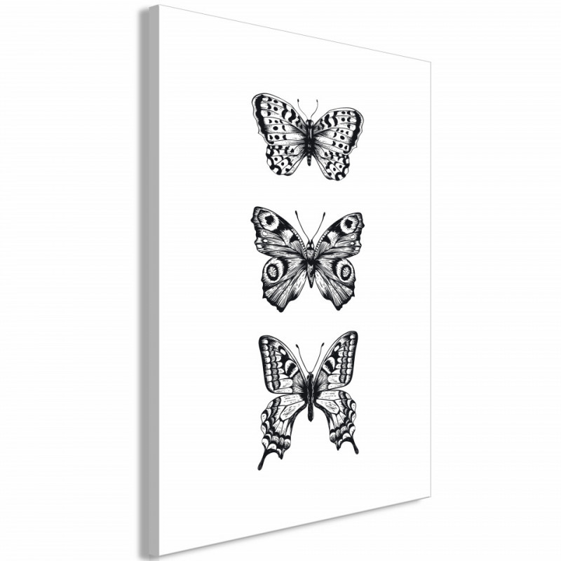 Tablou - Three Butterflies (1 Part) Vertical