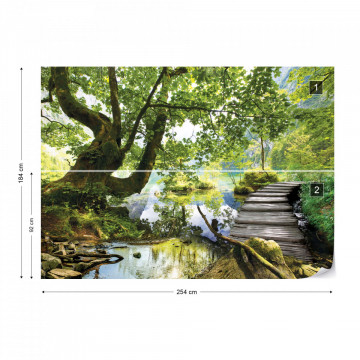 Forest Lake Path Photo Wallpaper Wall Mural - Img 5