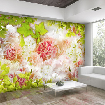 Fototapet - Bright peonies - Img 1