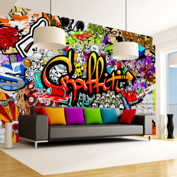 Fototapet - Colorful Graffiti - Img 1