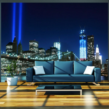 Fototapet - Floodlights over NYC - Img 1