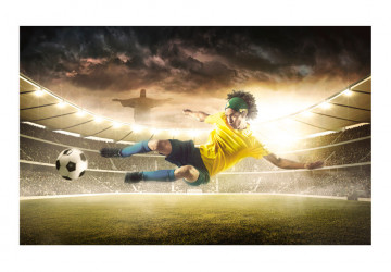 Fototapet - Fotbal brazilian - meci pe stadion cu fotbalist pentru adolescenți - Img 2