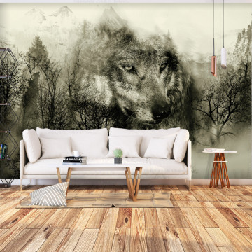 Fototapet - Mountain Predator (Beige) - Img 1
