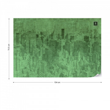 Fototapet - New York City – Efect Grafic Verde - Img 1