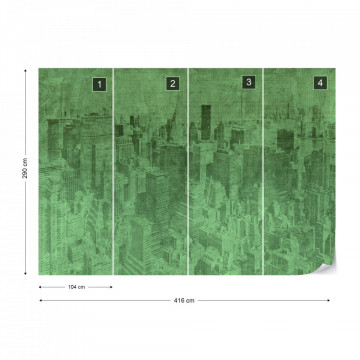 Fototapet - New York City – Efect Grafic Verde - Img 17