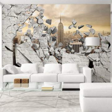 Fototapet - NY - City behind the Wall - Img 1