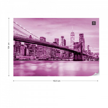Fototapet - Podul Brooklyn NYC – Violet - Img 13