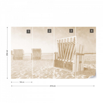 Fototapet - Relaxare pe Plajă – Sepia - Img 16