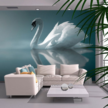 Fototapet - White swan - Img 1