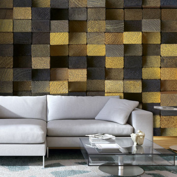 Fototapet - Wooden cubes - Img 1