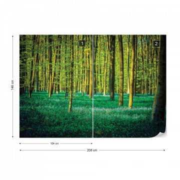 Green Forest Trees Photo Wallpaper Wall Mural - Img 13