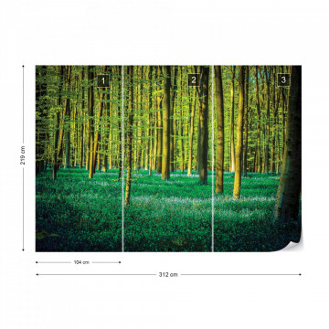 Green Forest Trees Photo Wallpaper Wall Mural - Img 14