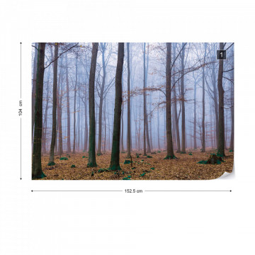 Misty Forest Photo Wallpaper Wall Mural - Img 12