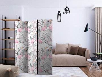 Paravan - Flamingos and Twigs [Room Dividers] - Img 2