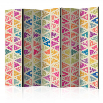 Paravan - Letters nad Triangles II [Room Dividers] - Img 1