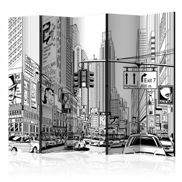 Paravan - Street in New York city II [Room Dividers] - Img 1