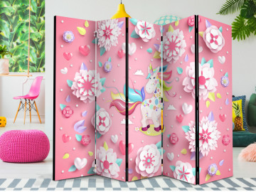 Paravan - Unicorn on Flowerbed II [Room Dividers] - Img 2