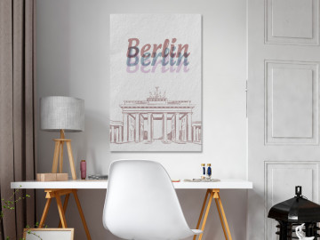 Tablou - Berlin in Watercolours (1 Part) Vertical - Img 1