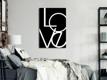 Tablou - Black and White: Love (1 Part) Vertical - Img 2