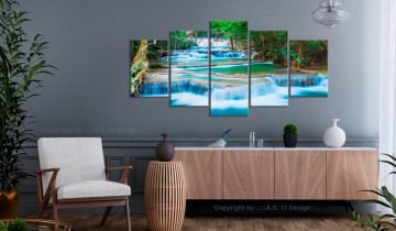 Tablou - Blue Waterfall in Kanchanaburi, Thailand - Img 2