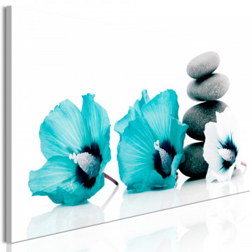 Tablou - Calm Mallow (1 Part) Narrow Turquoise - Img 1