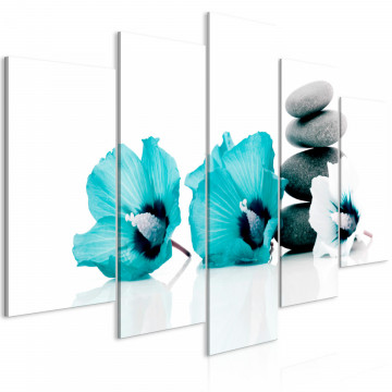 Tablou - Calm Mallow (5 Parts) Wide Turquoise - Img 1