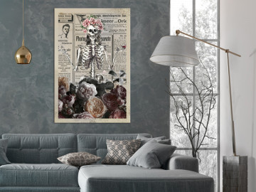 Tablou - Death and Wine (1 Part) Vertical - Img 1