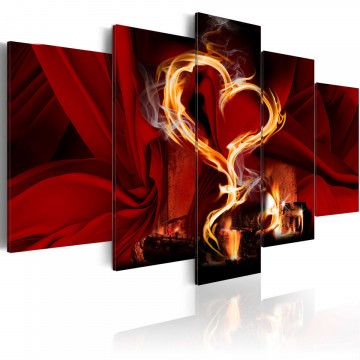Tablou - Flames of love: heart - Img 1