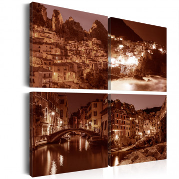 Tablou - Italian Towns (Sepia) - Img 1