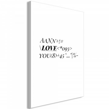 Tablou - Love Code (1 Part) Vertical - Img 1
