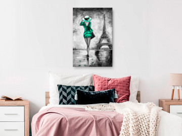 Tablou - Parisian Woman (1 Part) Vertical Green - Img 2