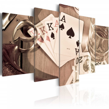 Tablou - Poker night - sepia - Img 1
