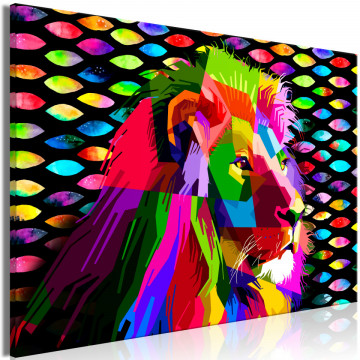Tablou - Rainbow Lion (1 Part) Wide - Img 1