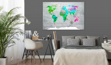 Tablou - World Map: Green Paradise - Img 4