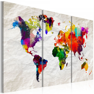 Tablou - World Map: Rainbow Madness II - Img 1