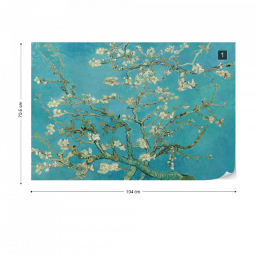Van Gogh Blossoms in Turquoise - Img 1