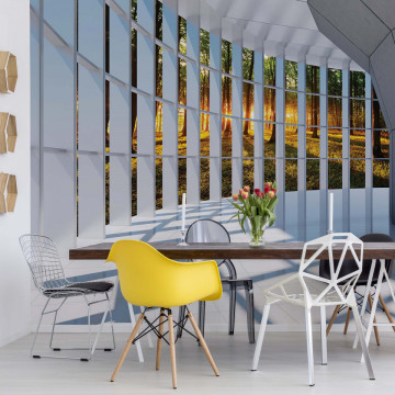 Forest 3D Modern Architecture View Photo Wallpaper Wall Mural - Img 13