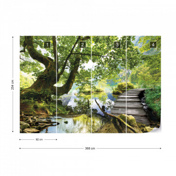 Forest Lake Path Photo Wallpaper Wall Mural - Img 7
