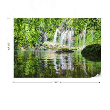 Fototapet - Cascadă în Pădure - Img 1