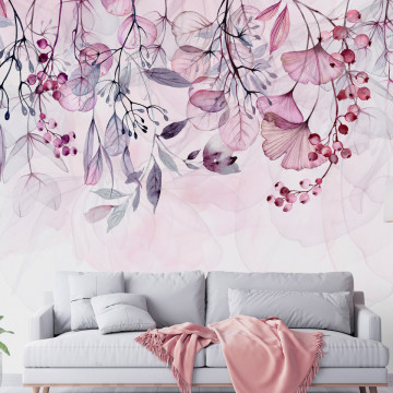 Fototapet - Foggy Nature - Pink - Img 2
