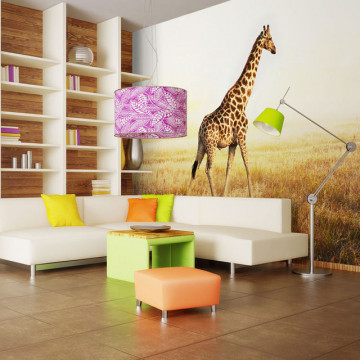 Fototapet - giraffe - walk - Img 1
