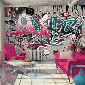 Fototapet - Graffiti: hey You! - Img 1
