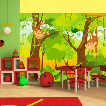 Fototapet - jungle - monkeys - Img 1