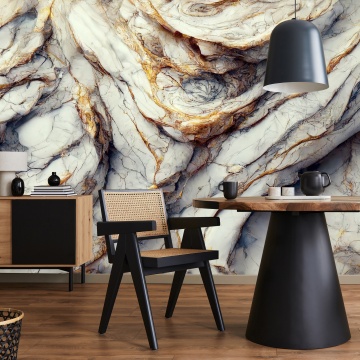 Fototapet - Luxurious Gray Gold Marble Texture - Img 7