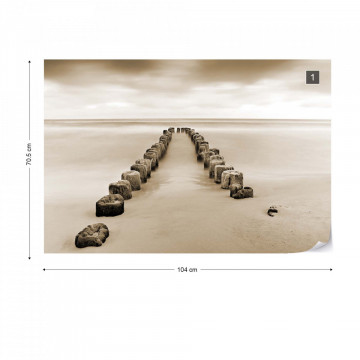 Fototapet - Mare de Liniște – Sepia - Img 1