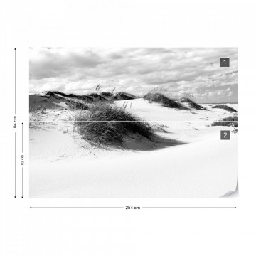 Fototapet - Peisaj cu Dune de Nisip – Alb-Negru - Img 11
