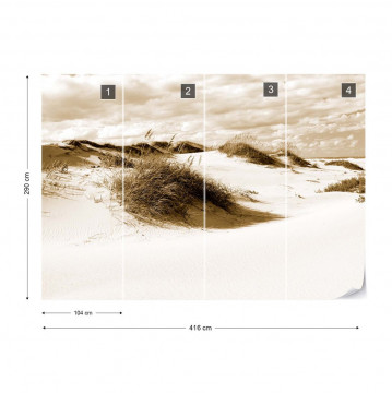 Fototapet - Peisaj cu Dune de Nisip – Sepia - Img 4