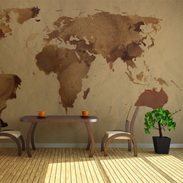 Fototapet - Tea map of the World - Img 1