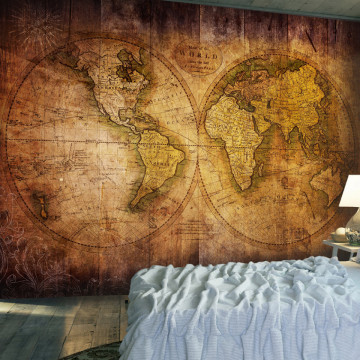 Fototapet - World on old map - Img 1