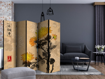 Paravan - Chrysanthemums II [Room Dividers] - Img 2